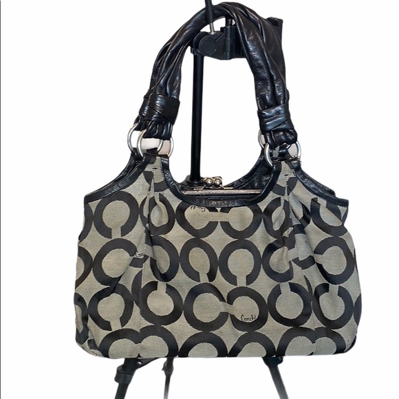 Coach Handbags - Coach Parker Op Art Kiss Closure Satchel